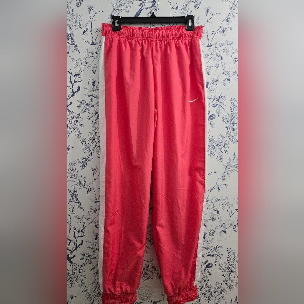 Nike Pink Track Pants with White Stripe